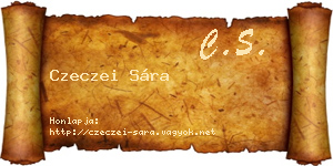 Czeczei Sára névjegykártya
